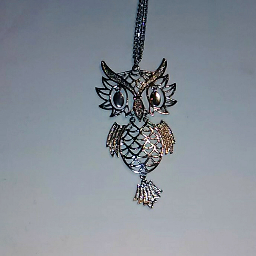 Silver Owl Necklace